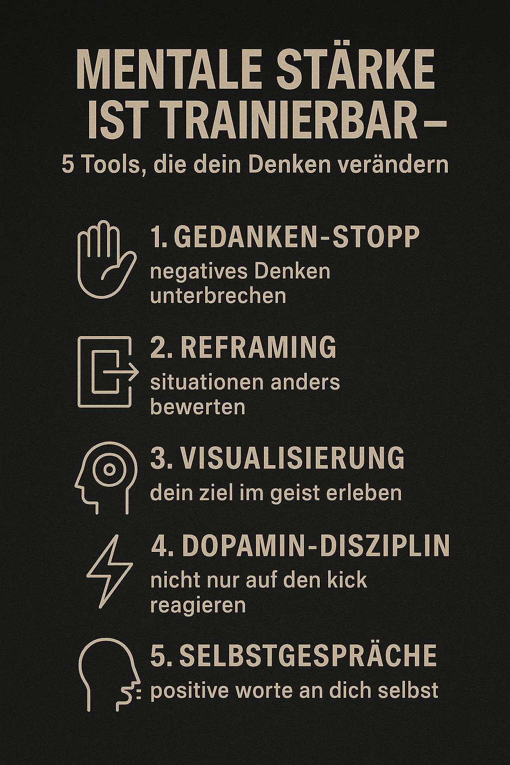 Mentale Stärke ist trainierbar – 5 Tools, die dein Denken verändern