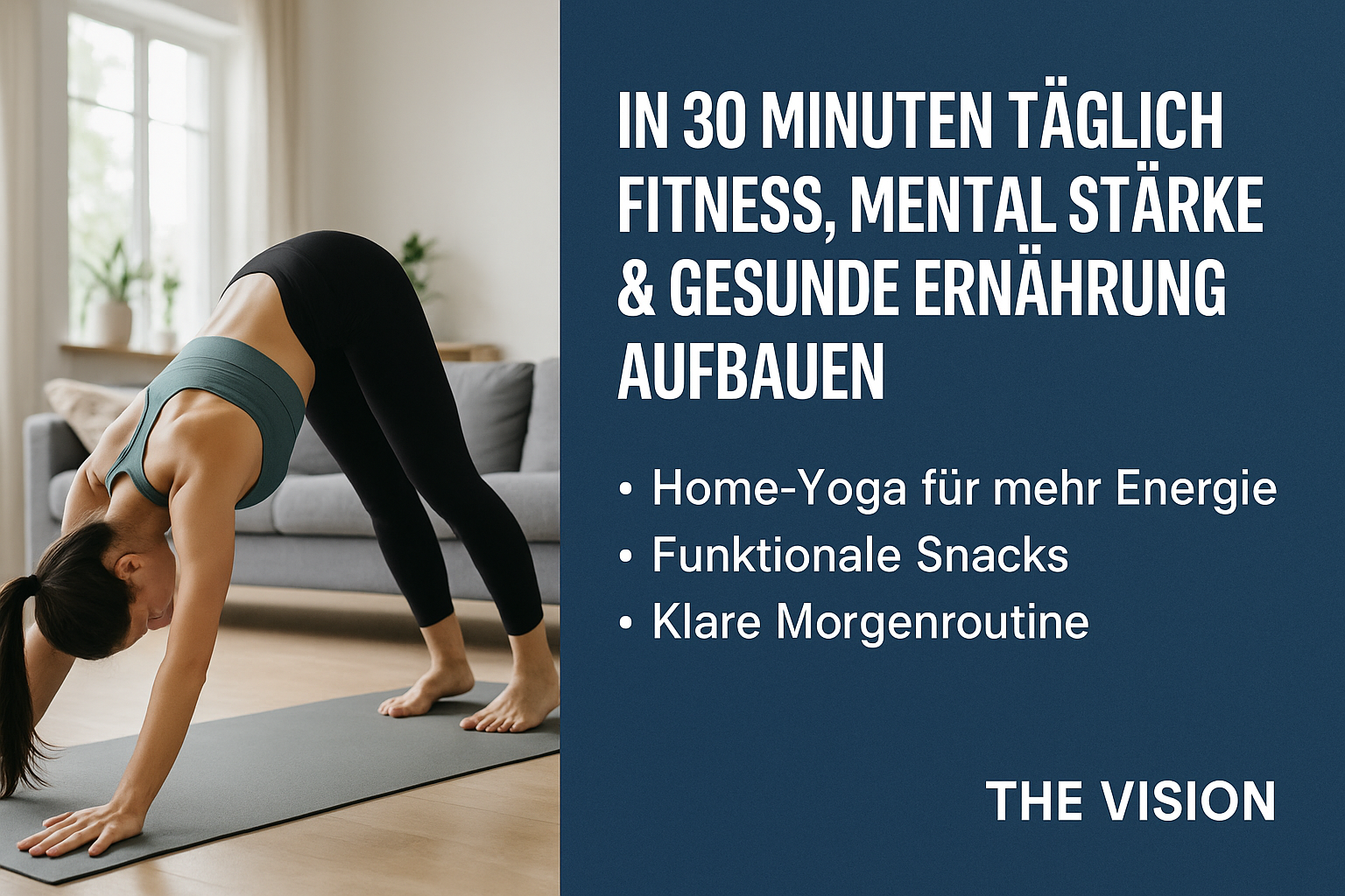 So baust du in 30 Minuten täglich Fitness, mentale Stärke & gesunde Ernährung auf – ohne Gym, ohne Stress