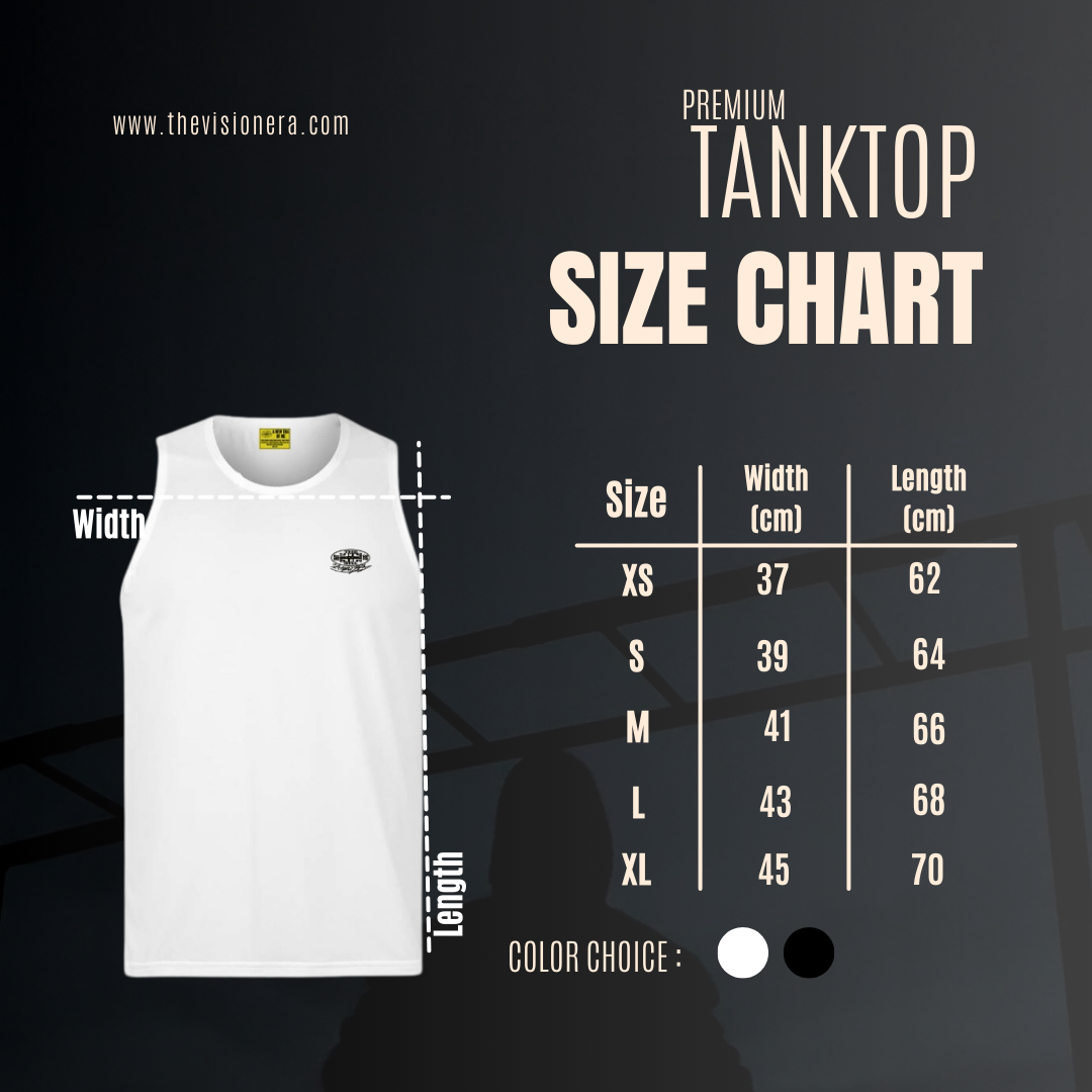 The Vision Core Fit Tanktop – Weiß | Hochwertiger Rippstoff