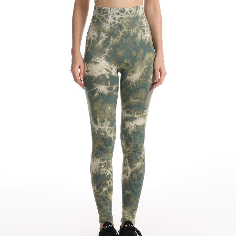 Tie Dye Seamless Vision Push-Up Leggings – Women’s Fitness & Yoga Workout Tights