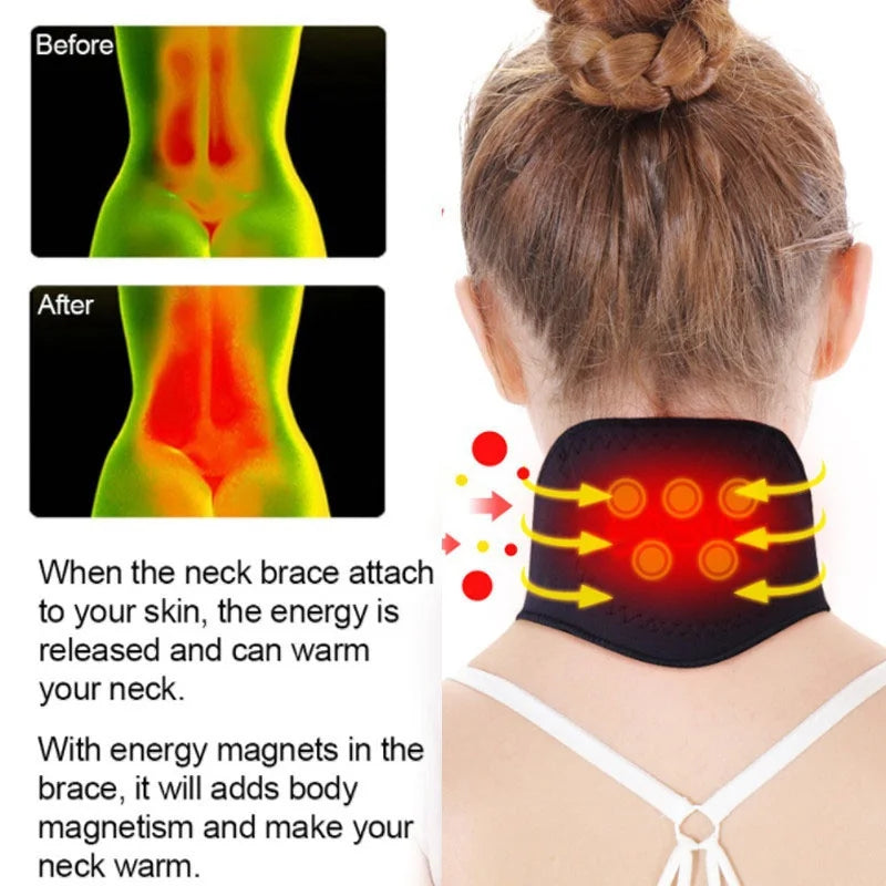Selbstheizendes Nackenband für Erwachsene – Magnetische Nacken­therapie & Support